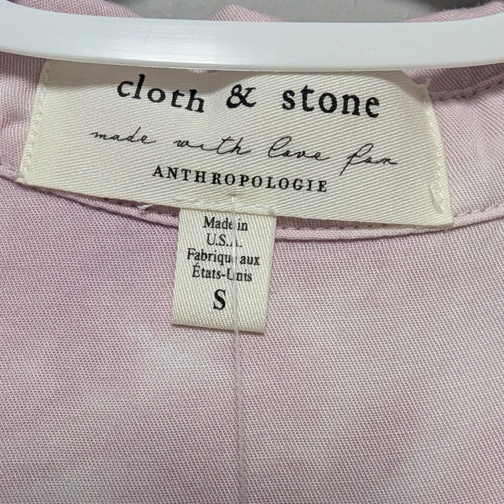 NWT Anthropologie Cloth & Stone Blouse Size S Soft Tencel Pastel Tie Dye - Picture 4 of 8